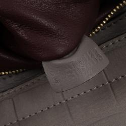 مملوكة مسبقًا Celine Grey Croc Embossed Leather Trapeze Luggage Tote