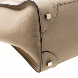 Pre Owned Celine Light Brown Leather Mini Luggage Tote
