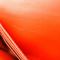 مملوكة مسبقًا Celine Red Drummed Leather Large Multifunction Flap Wallet 