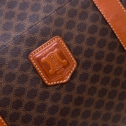مملوكة مسبقًا Celine Brown Coated Canvas and Leather Macadam Shopper Tote