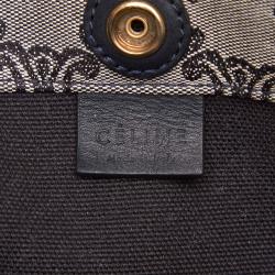 Pre Owned Celine Black Macadam Jacquard Tote Bag
