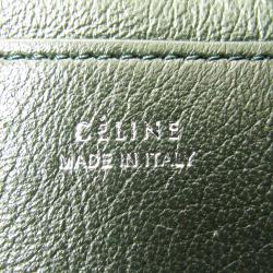 Pre Owned Celine Dark Green Shearling Small Chain Bag 