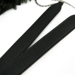 Pre Owned Celine Dark Green Shearling Small Chain Bag 