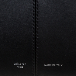 Pre Owned Celine Black Leather Trifold Chain Clutch