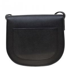Pre Owned Celine Black Leather Small Trotteur Crossbody Bag