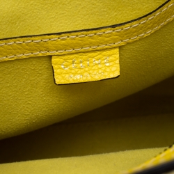 Pre Owned Celine Yellow Leather Nano Luggage Tote