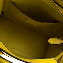 Pre Owned Celine Yellow Leather Nano Luggage Tote