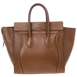 Pre Owned Celine Mini Luggage Tan Tote