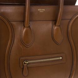 Pre Owned Celine Mini Luggage Tan Tote