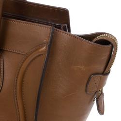 Pre Owned Celine Mini Luggage Tan Tote