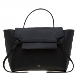 Pre Owned Celine Black Leather Micro Belt Bag
