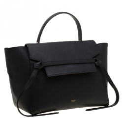 Pre Owned Celine Black Leather Micro Belt Bag