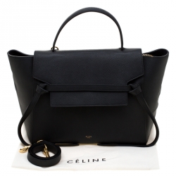 Pre Owned Celine Black Leather Micro Belt Bag