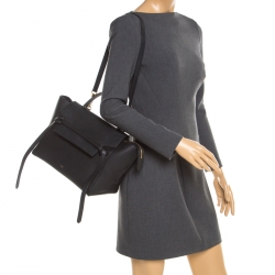 Pre Owned Celine Black Leather Micro Belt Bag