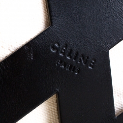 Pre Owned Celine Black Cutout Leather Medium Phantom Luggage Tote