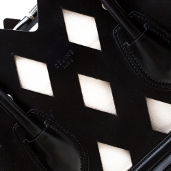 Pre Owned Celine Black Cutout Leather Medium Phantom Luggage Tote