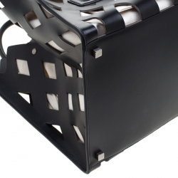 Pre Owned Celine Black Cutout Leather Medium Phantom Luggage Tote