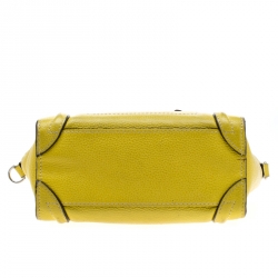 Pre Owned حقيبة يد سيلين نانو لاغيدج جلد أصفر