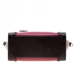 مملوكة مسبقًا Celine Tri Color Leather Nano Luggage Tote