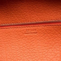 Pre Owned Celine Burnt Orange Leather Mini Tie Tote