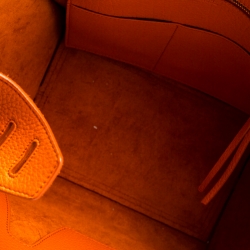 Pre Owned Celine Burnt Orange Leather Mini Tie Tote