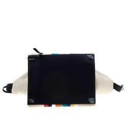 Pre Owned Celine Multicolor Striped Canvas Medium Phantom Luggage Tote