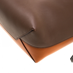 Pre Owned Celine Tri Color Leather Twisted Cabas Tote