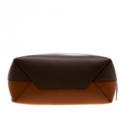 Pre Owned Celine Tri Color Leather Twisted Cabas Tote