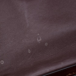 Pre Owned Celine Burgundy Leather and Suede Medium Trapeze Bag