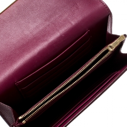 Pre Owned Celine Burgundy Leather Trotteur Clutch
