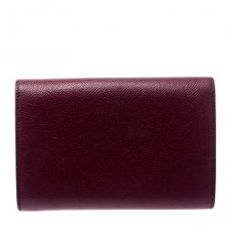 Pre Owned Celine Burgundy Leather Trotteur Clutch