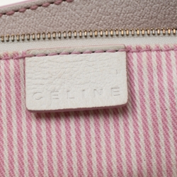 Celine Pink/White Macadam Canvas Hobo