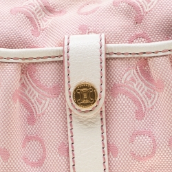 Celine Pink/White Macadam Canvas Hobo