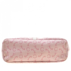 Celine Pink/White Macadam Canvas Hobo