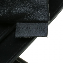 Pre Owned Celine Black/White Leather Mini Luggage Tote