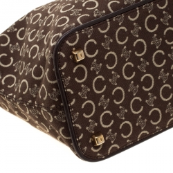 Pre Owned Celine Brown Macadam Canvas Pochette Bag