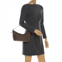 Pre Owned Celine Brown Macadam Canvas Pochette Bag