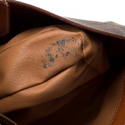 Pre Owned Celine Brown Macadam Coated Canvas Shoulder Bag