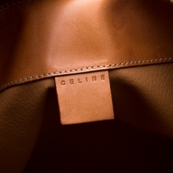 Pre Owned Celine Brown Macadam Coated Canvas Shoulder Bag