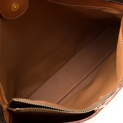 Pre Owned Celine Brown Macadam Coated Canvas Shoulder Bag