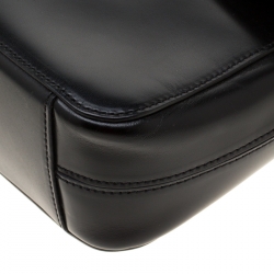 Pre Owned Celine Black Leather Flap Shoulder Bag