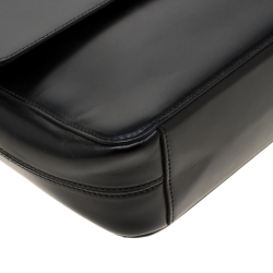 Pre Owned Celine Black Leather Flap Shoulder Bag