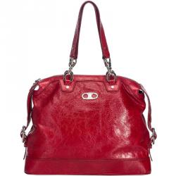 Pre Owned Celine Red Leather Shoulder Bag