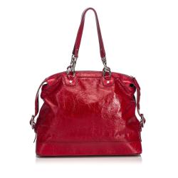 Pre Owned Celine Red Leather Shoulder Bag