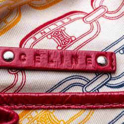 Pre Owned Celine Red Leather Shoulder Bag
