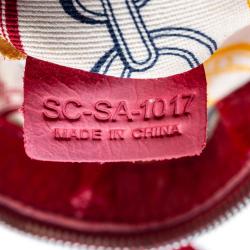 Pre Owned Celine Red Leather Shoulder Bag