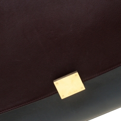 Pre Owned Celine Tri Color Leather and Suede Medium Trapeze Bag