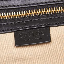 Pre Owned Celine Two Tone Canvas and Leather Top Handle Bag