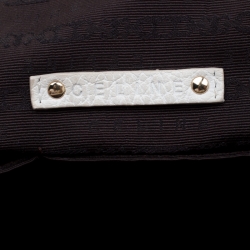 Pre Owned حقيبة سيلين فريم جلد أبيض