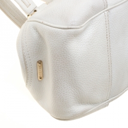 Pre Owned حقيبة سيلين فريم جلد أبيض